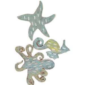 Beachy Sea Life Wall Decor-Set of 3 NWOT